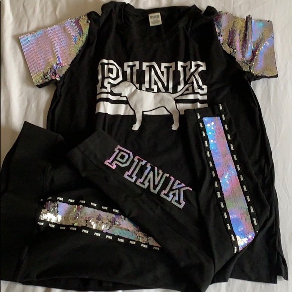 Vs pink bling outfit size large and medium - Picture 3 of 4